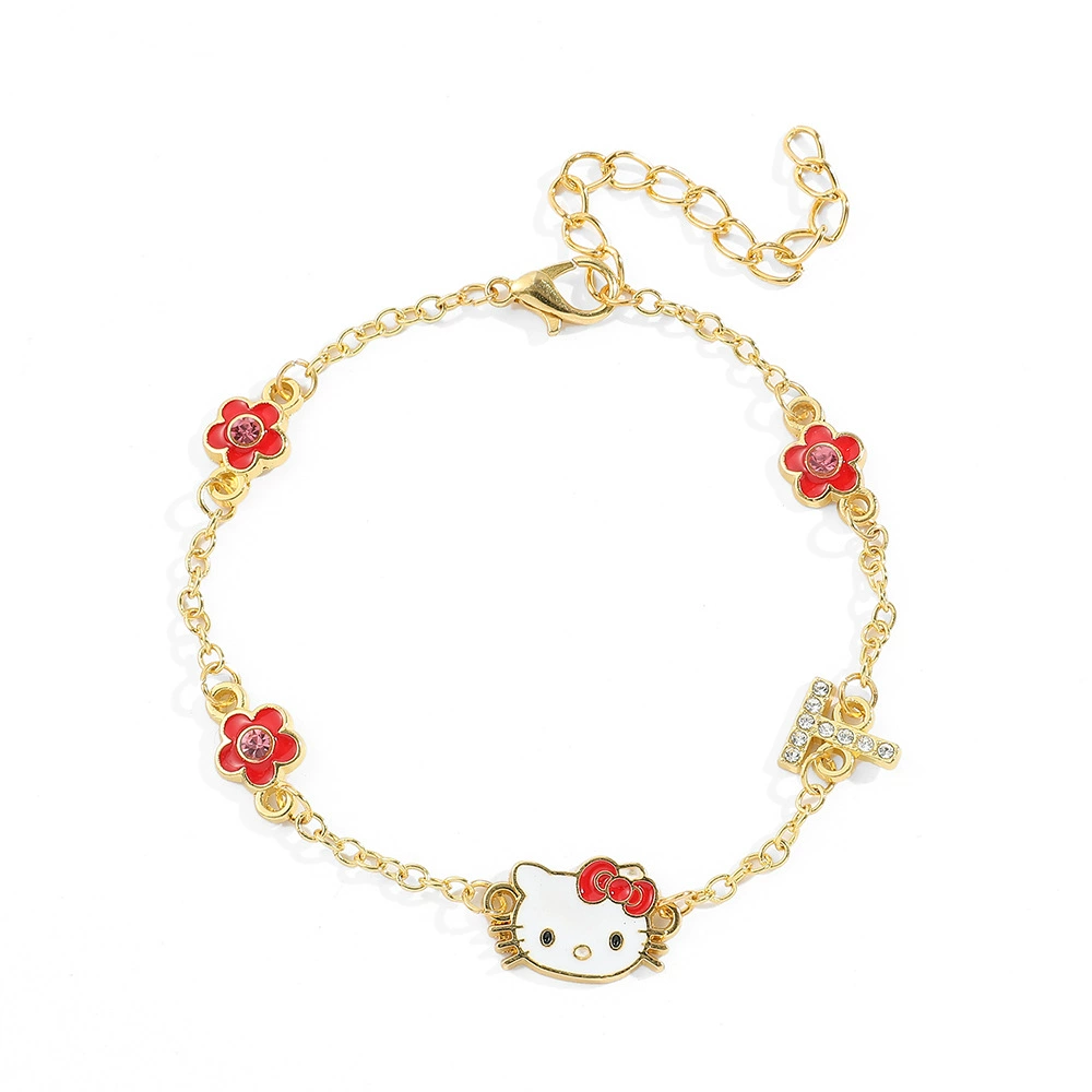 Hello kitty, мультяшные красные аксессуары, ручка, браслет, аксессуар, Amazon, со снежинками