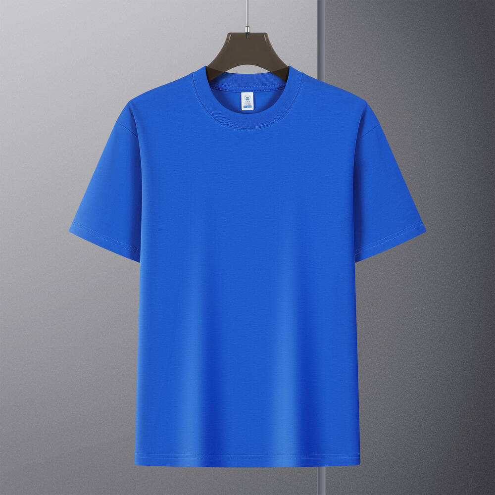 Camiseta de manga corta de peso pesado de 220 gramos de estilo americano hombre blanco suelto cuello redondo media manga camiseta de base de color sólido versátil personalizada de verano