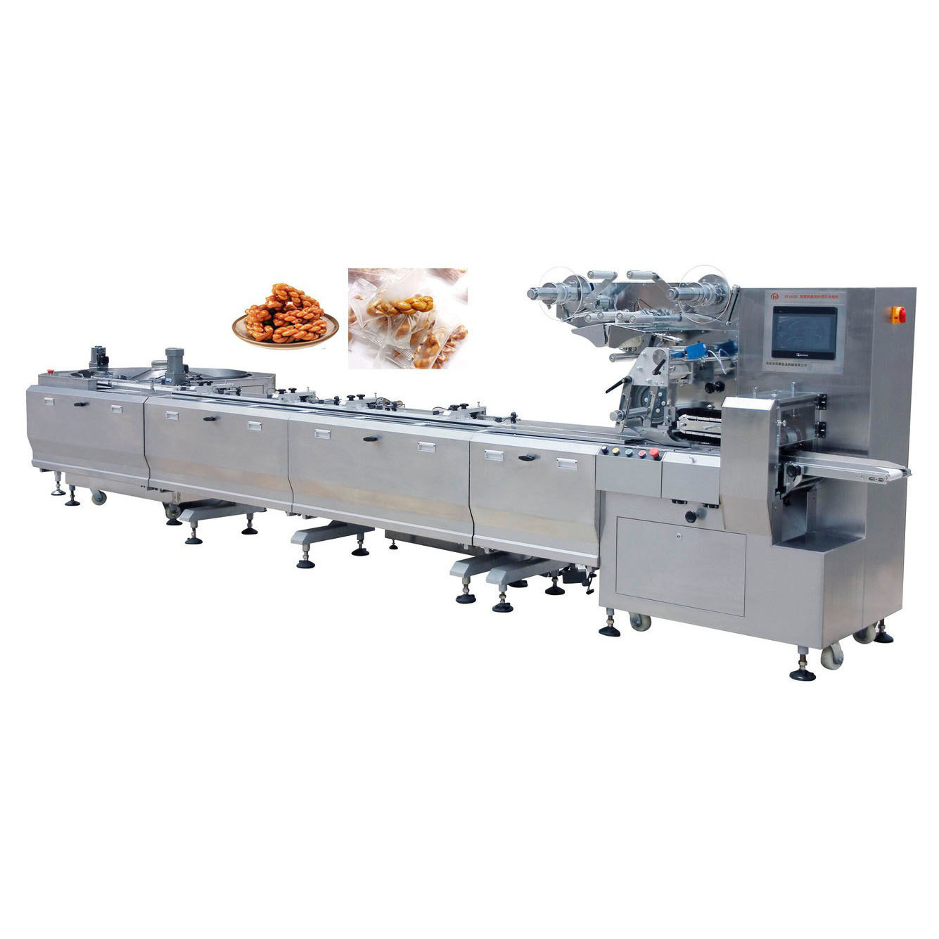 厂家供应麻花包装机 全自动小麻花斜盘理料包装机