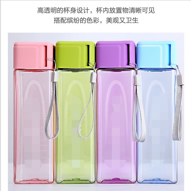 正方形のプラスチックカップオープニングイベントウォーターカップ印刷ロゴシール漏れ防止カップ学生スポーツウォーターカップ卸売|undefined