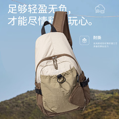 2025新款撞色休闲双肩包防泼水尼龙轻便加厚男女户外徒步登山背包
