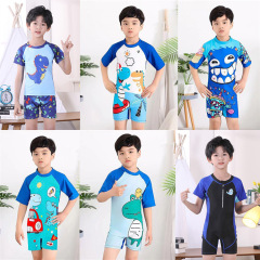 New children's swimsuit boy one-piece cartoon cute sun protection boy treasure student surfing swimsuit hot spring swimsuit