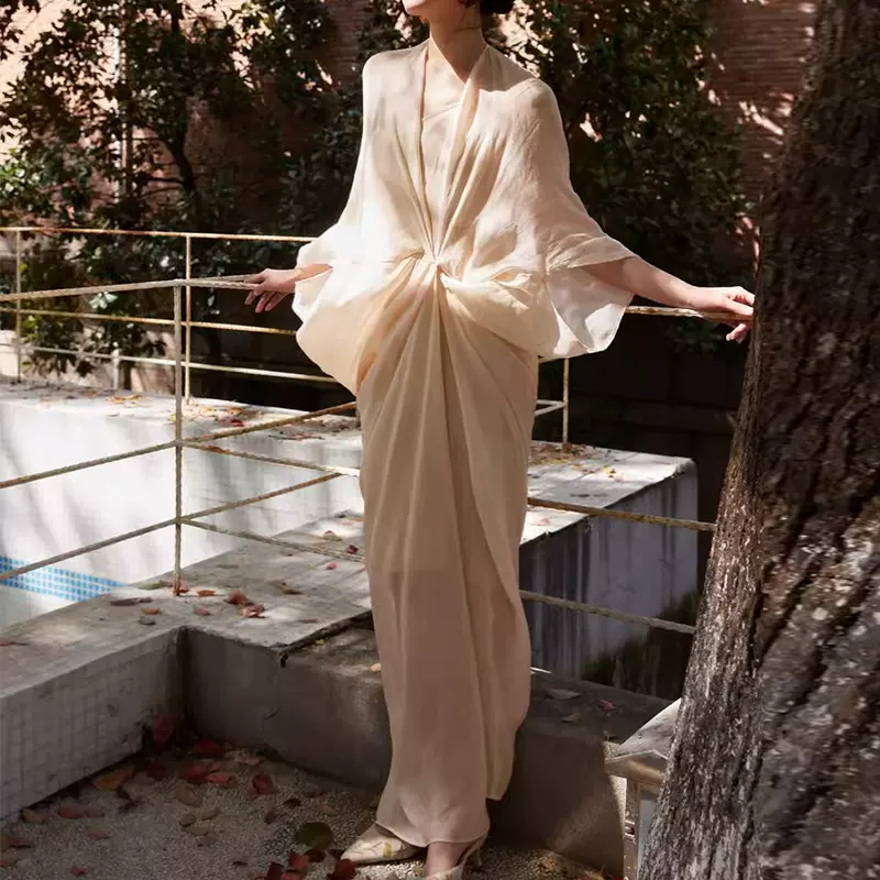 现货天丝苎麻 炒色风格 | 立体剪裁 | 不对称设计新中式连衣裙202
