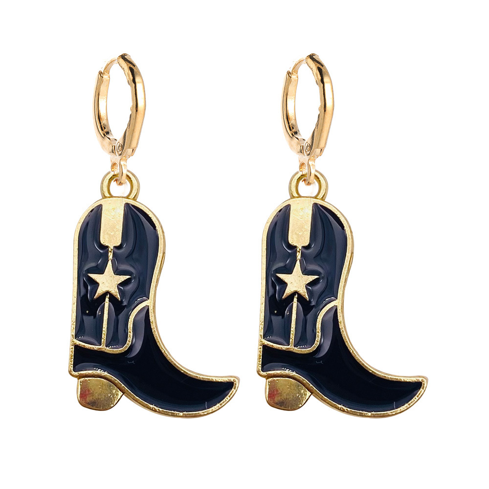 Alloy Material Wholesale Jewelry Cartoon Style Geometric Alloy Enamel Drop Earrings
