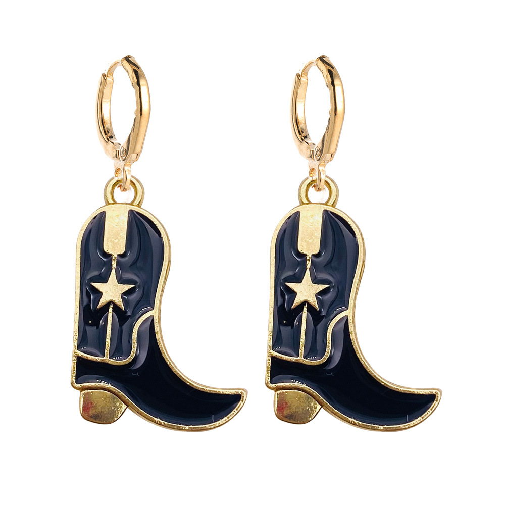 Wholesale Jewelry Cartoon Style Geometric Alloy Enamel Drop Earrings display picture 3