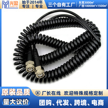 J7弹簧线豪沃同轴螺旋视频线tnc信号连接线专用TNCrf双屏蔽高频