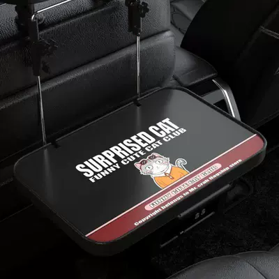 Car-Mounted Small Table Board, Foldable Car Dining Table, Rear Seat Dining Table, Rear Seat Car Office Desk, Multifunctional (Car table board) - car-multifunctional-foldable-small-table-naughty-big-faced-cat-adjustable-height-hidden-drawer