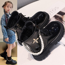 女童靴子冬季2025新款韩版英伦风儿童马丁靴外贸小女孩宝宝皮短靴