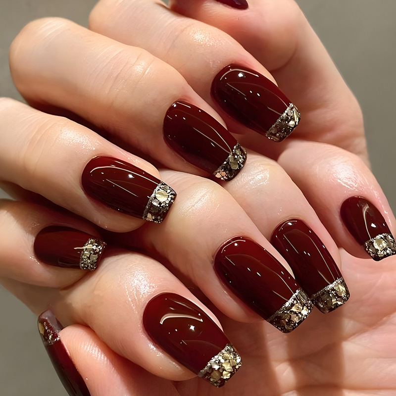 Custom Foreign Trade Sequin French Nail Art Nail Pieces, Design Nail Patches from Provided Images and Samples, Direct Sales from Manufacturer Wearable Nails Custom Foreign Trade Sequin French Nail Art Nail Pieces, Design Nail Patches from Provided Images and Samples, Direct Sales from Manufacturer Wearable Nails