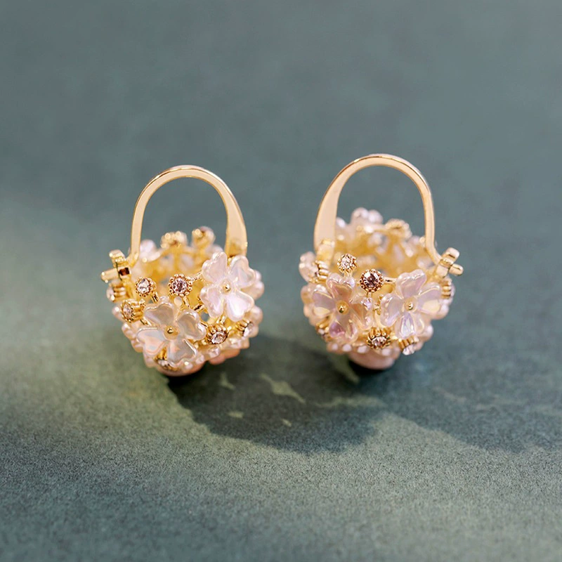 Серебряные серьги-цветочная группа из циркона, светлая роскошь золотистый оттенок, дизайн цветок-шар, лёгкие