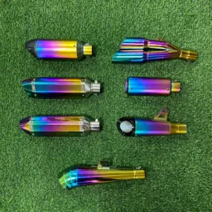 Motosiklet tam rəngli səsboğucu borusu, imitasiya yarış küçə yarışı horizon daxili ninja 250RR yarış 350 450SR