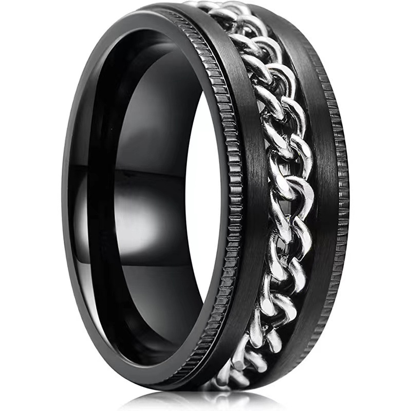 Unisex Gender Simple Style Geometric Titanium Steel Plating Unisex Rings