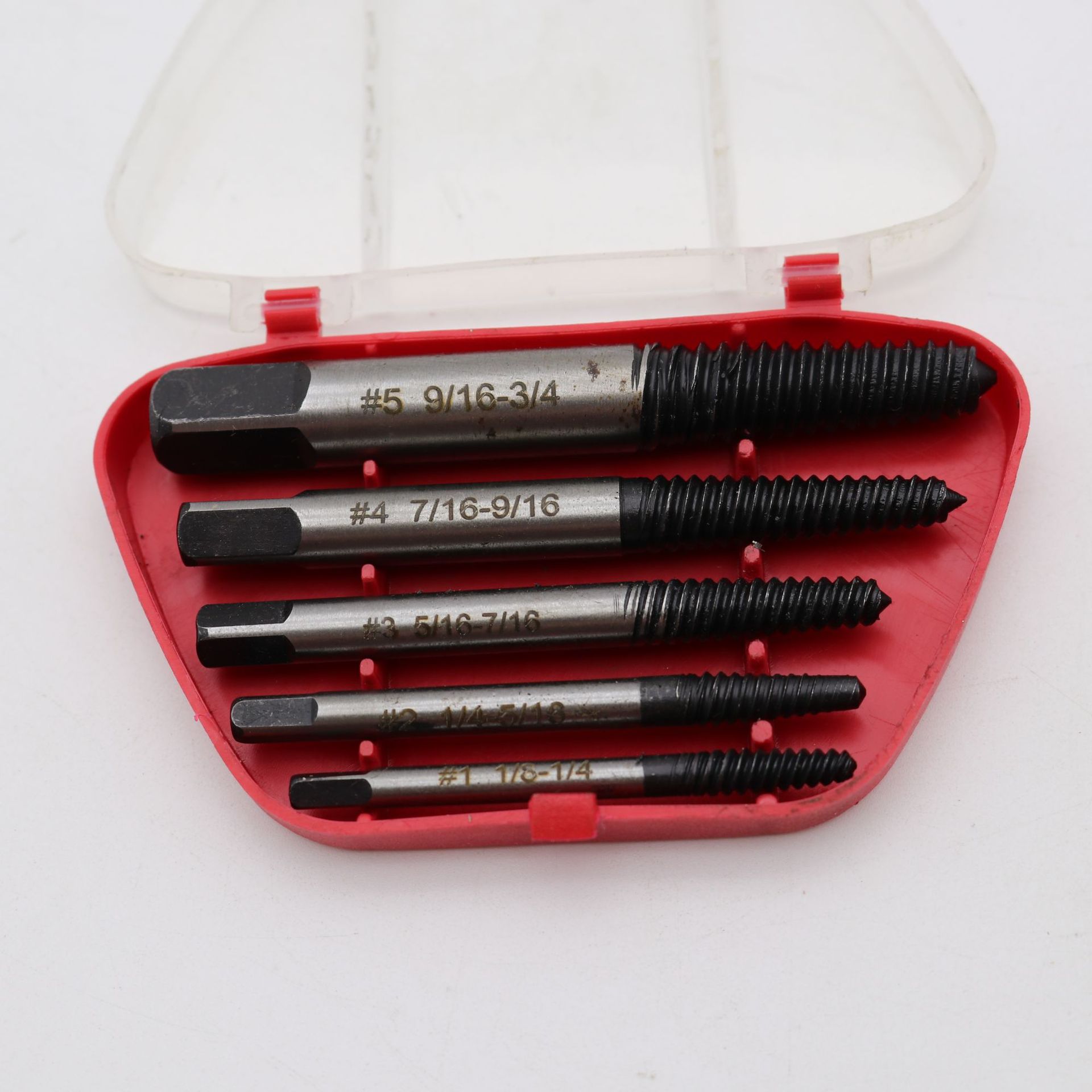 5pcs断丝取出器盒装滑牙破损螺丝拆除工具厂家直销断头螺丝取出器