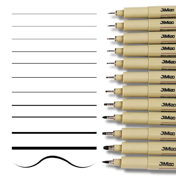 Sketching Needle-Tip Pens in Various Sizes, Waterproof Drawing Pens, Architectural Sketching, Comic Design, Art Outlining Pens