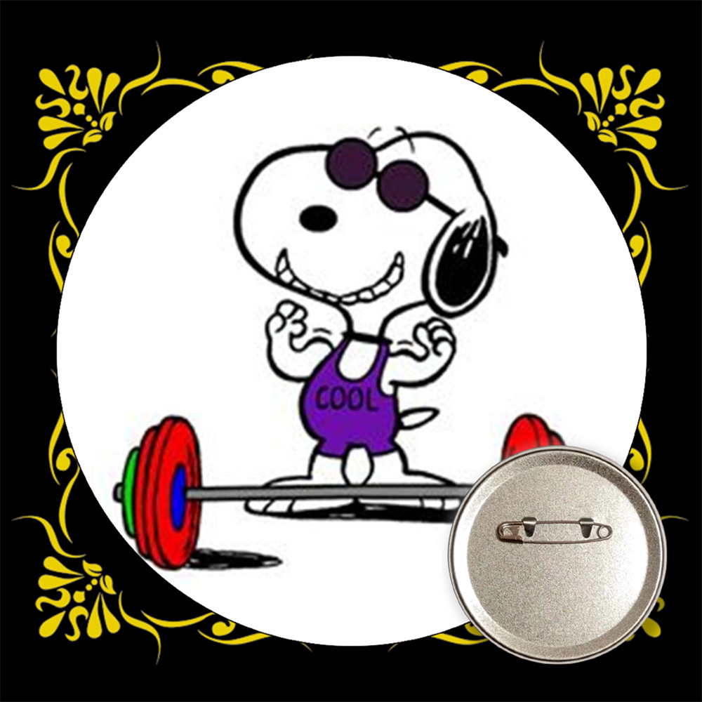 Snoopy bar transfronterizo insignia broche de estaño metal medallas conmemorativas anime periferia al por mayor