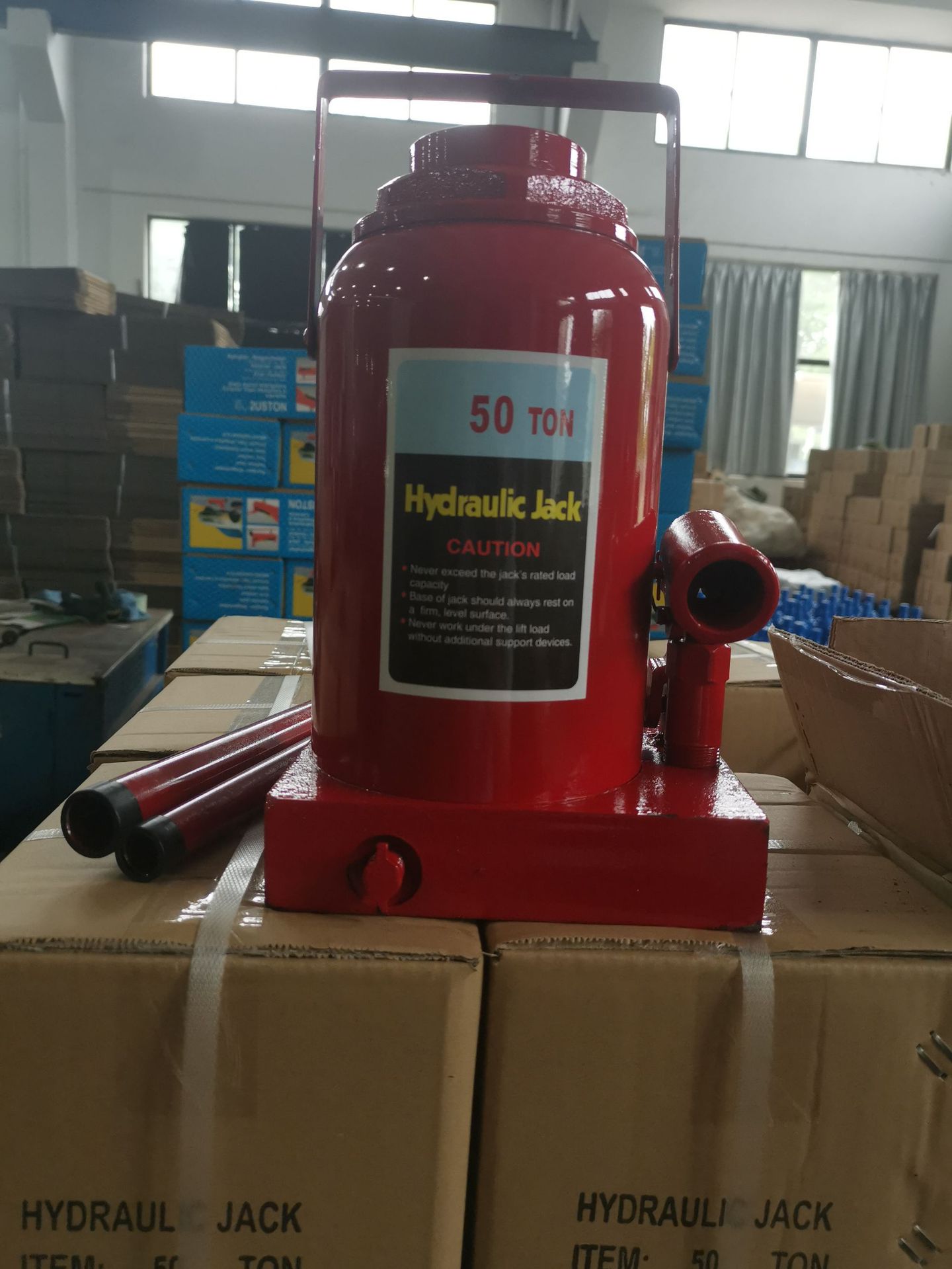 供应50T立式液压千斤顶 / 带安全阀Hydraulic Bottle Jack