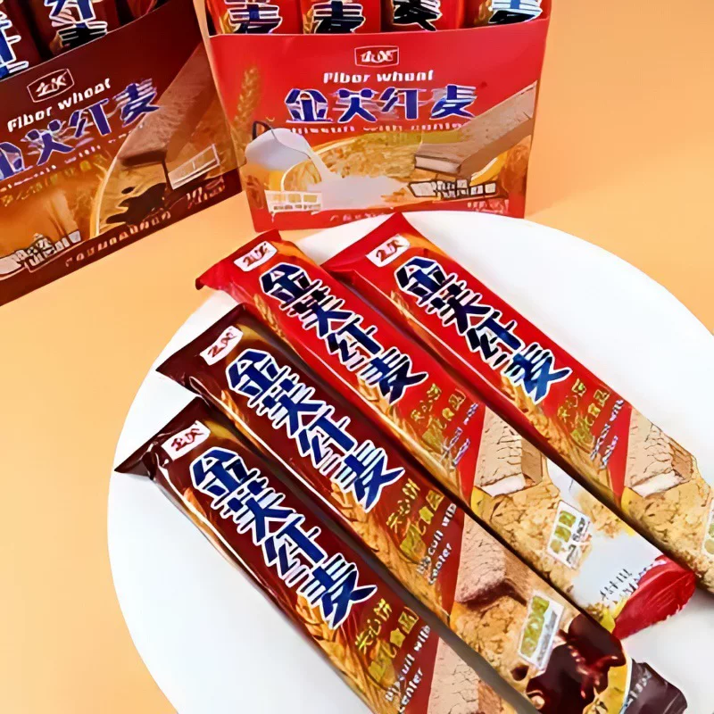 Кряшку Jinfu Sandwich Cookies 220 г*2 Коробки печенье с молочным шоколадом, хрустящее сэндвиcное печенье, новогодние закуски