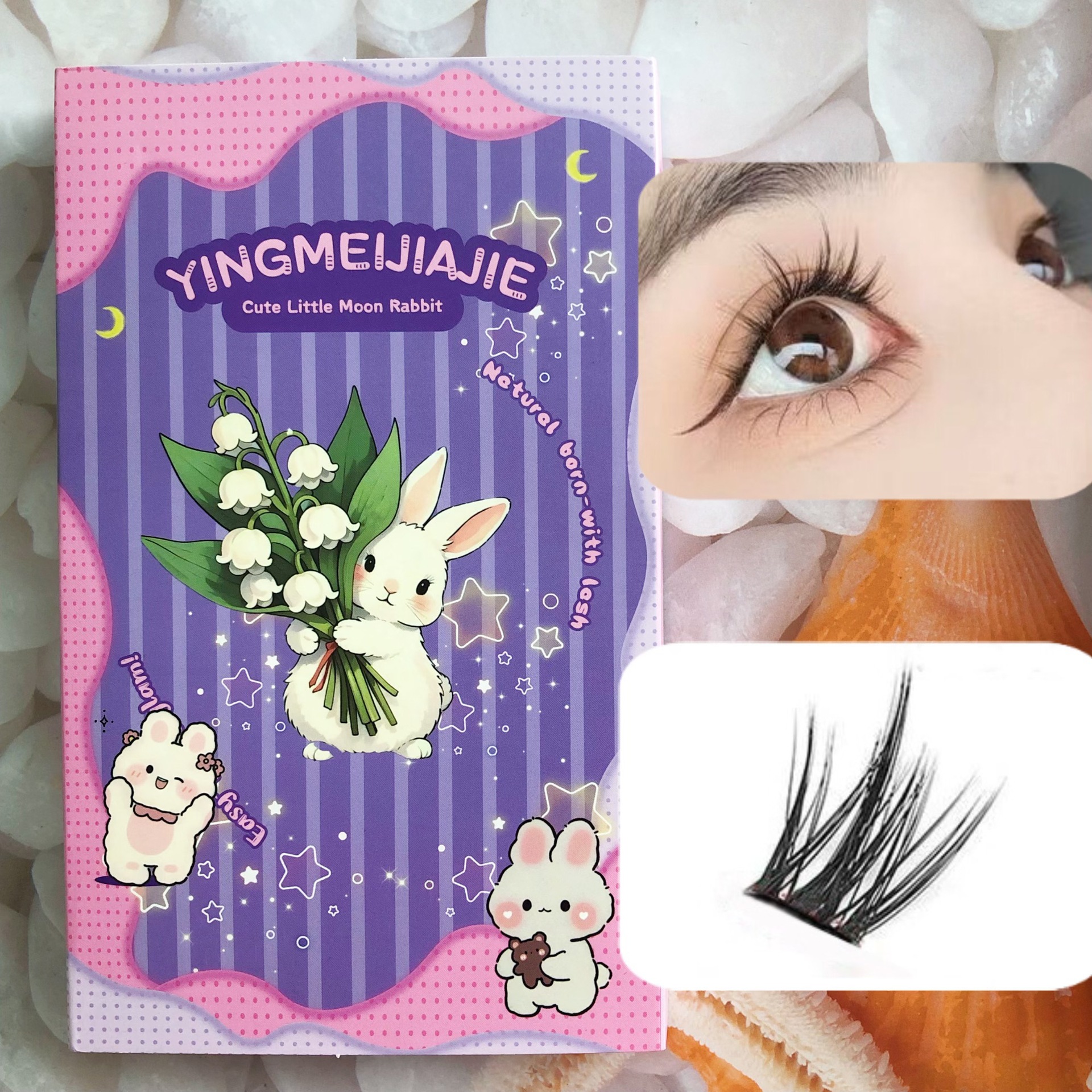 20 filas de paquete de caja de regalo YF64, estilo girasol, pestañas falsas transfronterizas, pestañas falsas, pestañas naturales, pestañas falsas sin pegamento image 3