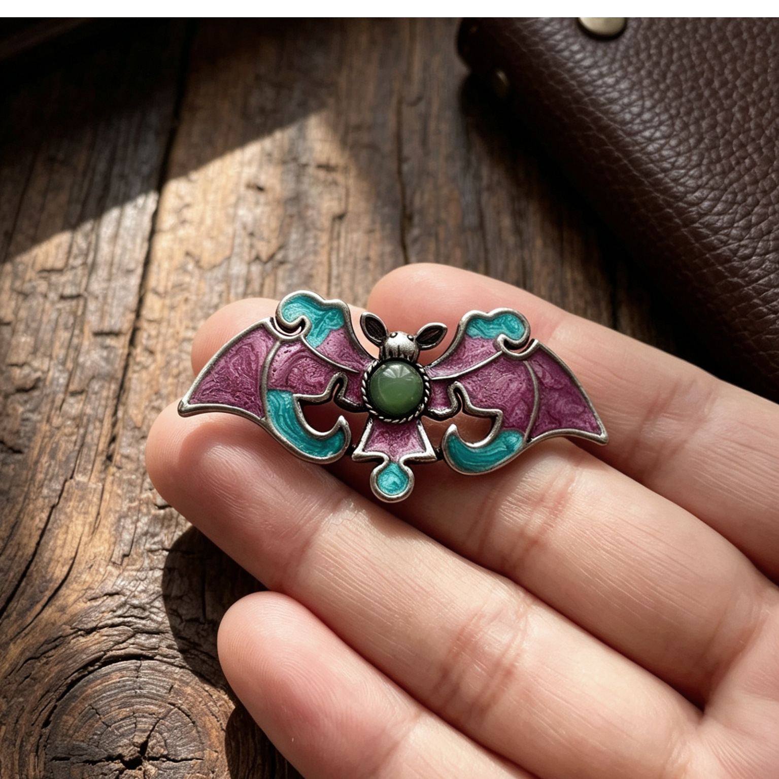 Wholesale Chinese-Style Burnt Blue Bat Brooches with Auspicious Meanings, Enamel Drip Oil Jewelry Accessories, Hanfu Accessories