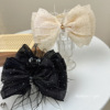 Advanced hair accessory, universal crab pin, black hairpins, Chanel style, light luxury style, adds volume, loose fit