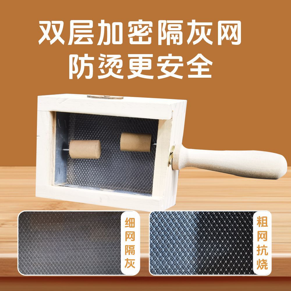 Wooden Moxibustion Box Portable Stick-On Moxa Burner for Home Use with 54 Moxa Cones preparation