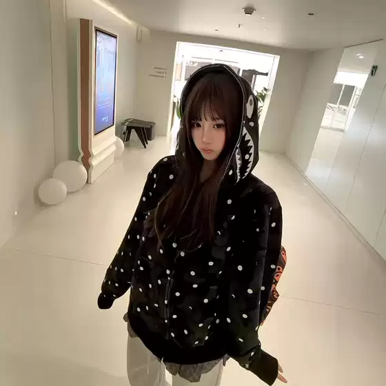 BAPE Camo Shark Collaboration Camouflage Ape Head Hoodie Jacket 2026 Autumn New Collection
