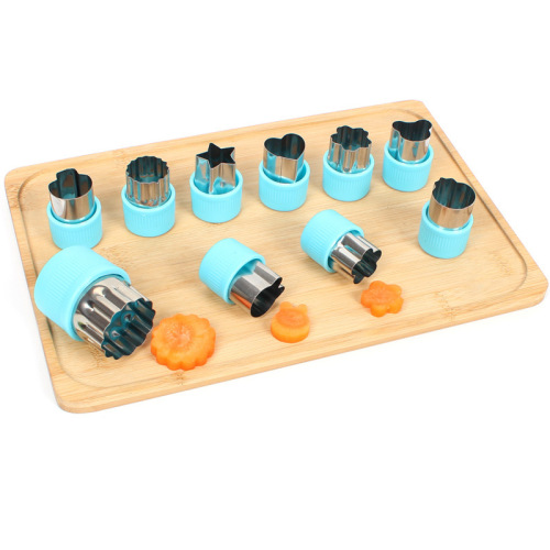 Cartoon food supplement stainless steel vegetable and fruit cutting hand guard butterfly noodle flower cutter cartoon baking cookie printing mold