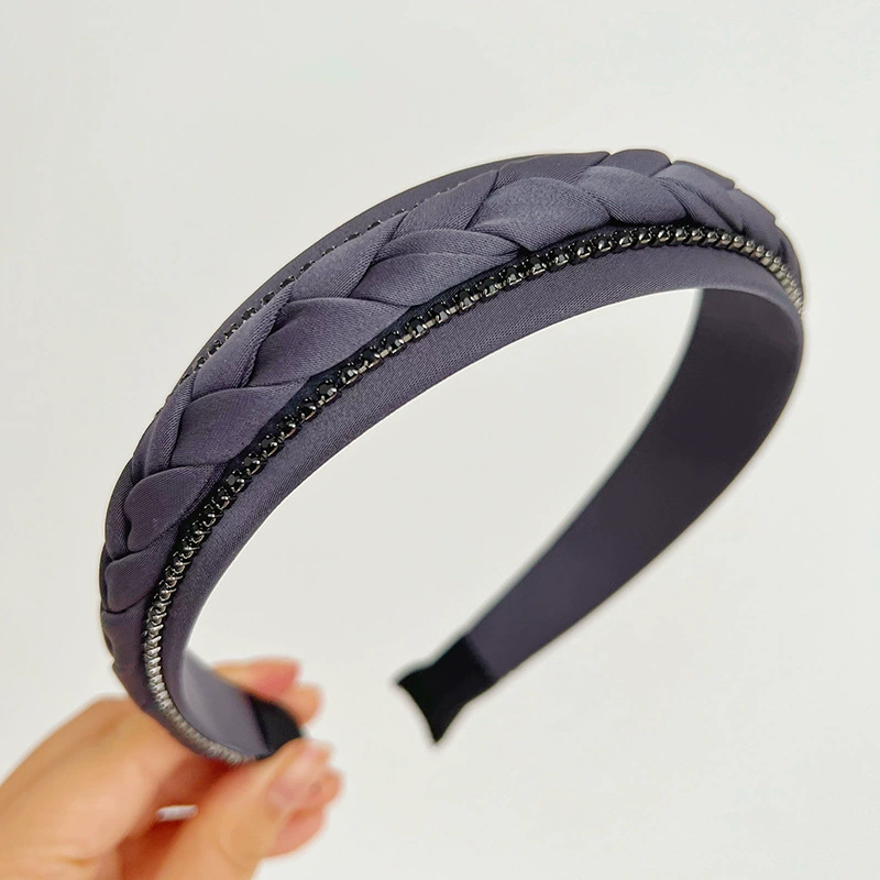 Вязаная повязка на голову с хвостиком, универсальная дрель, Южная Корея, стиль Chanel, стиль высокого качества, интернет-селебрити