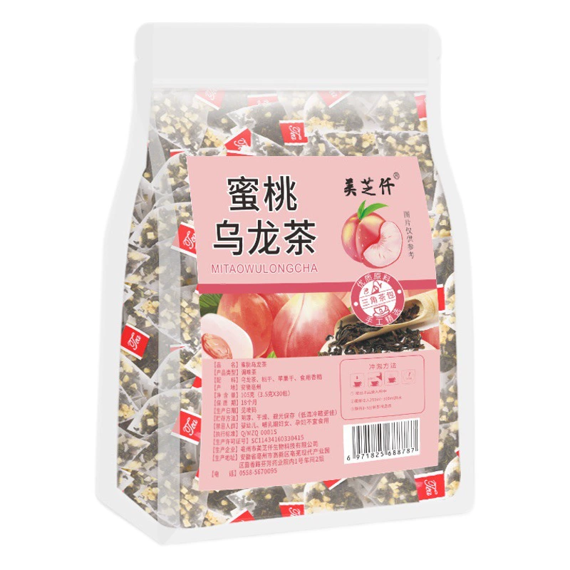 Персик Улун Чай Белый Персик Улун Сушеные Персик Яблоко Сушеные Фрукты Чай Пакетик Бочжоу Чай Здоровья Холодный Заваривать Чай