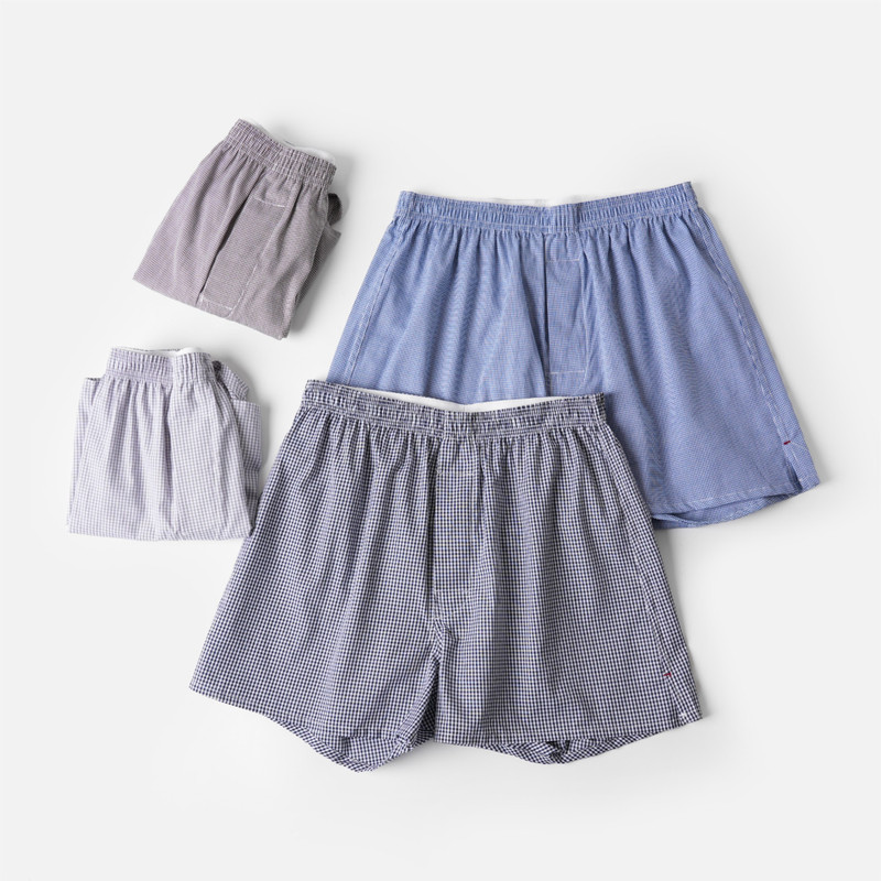 Men's Cotton Boxer Shorts, Home Sleep Shorts, Pure Cotton Sleep Pants, Large Size Boxer Briefs, Suitable for All Seasons