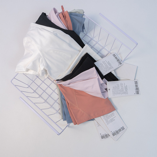 Summer new thin style beautiful back short sports vest exposed waist tight yoga wear T-shirt casual light sports short sleeves