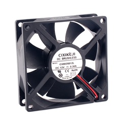 Factory direct supply 8025 cooling fan DC5V12V24V chassis power supply silent 8CM heater industrial fan