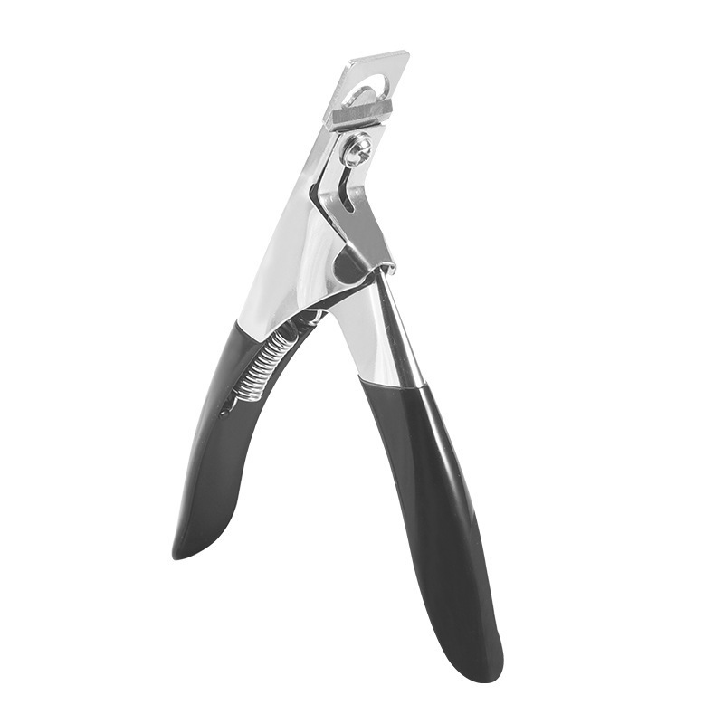 Tijeras para uñas de una línea de acero inoxidable en forma de U, cortador para extensiones de fototerapia DIY, con herramienta de formación.