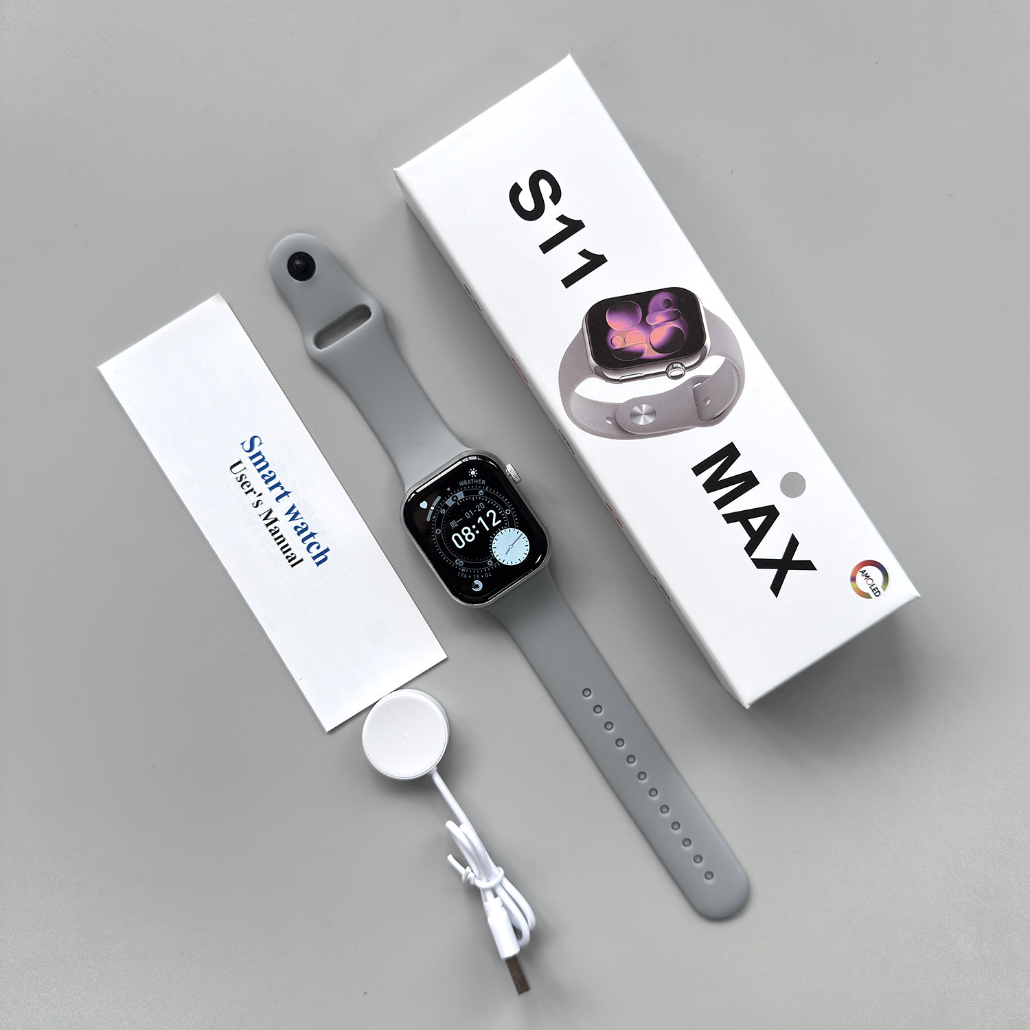 2025 nuevo reloj inteligente Huaqiang Bei s11max comercio exterior transfronterizo inglés predeterminado con 22 idiomas