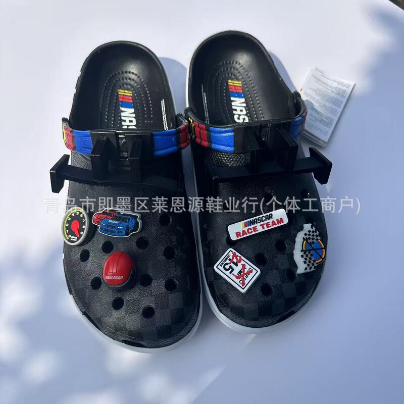 New Cros Racing Theme Clogs for Men and Women Outdoor Non-Slip Beach Classic Flash Shoes with Lights Manufacturer Wholesale