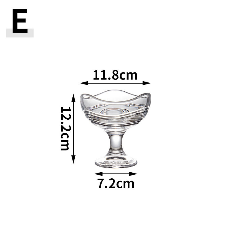 Taza de helado creativa al por mayor Tazón de helado estilo ins Tazón de bebida fría Batido de postre Tazón de vidrio Ensalada de frutas Tazón pequeño