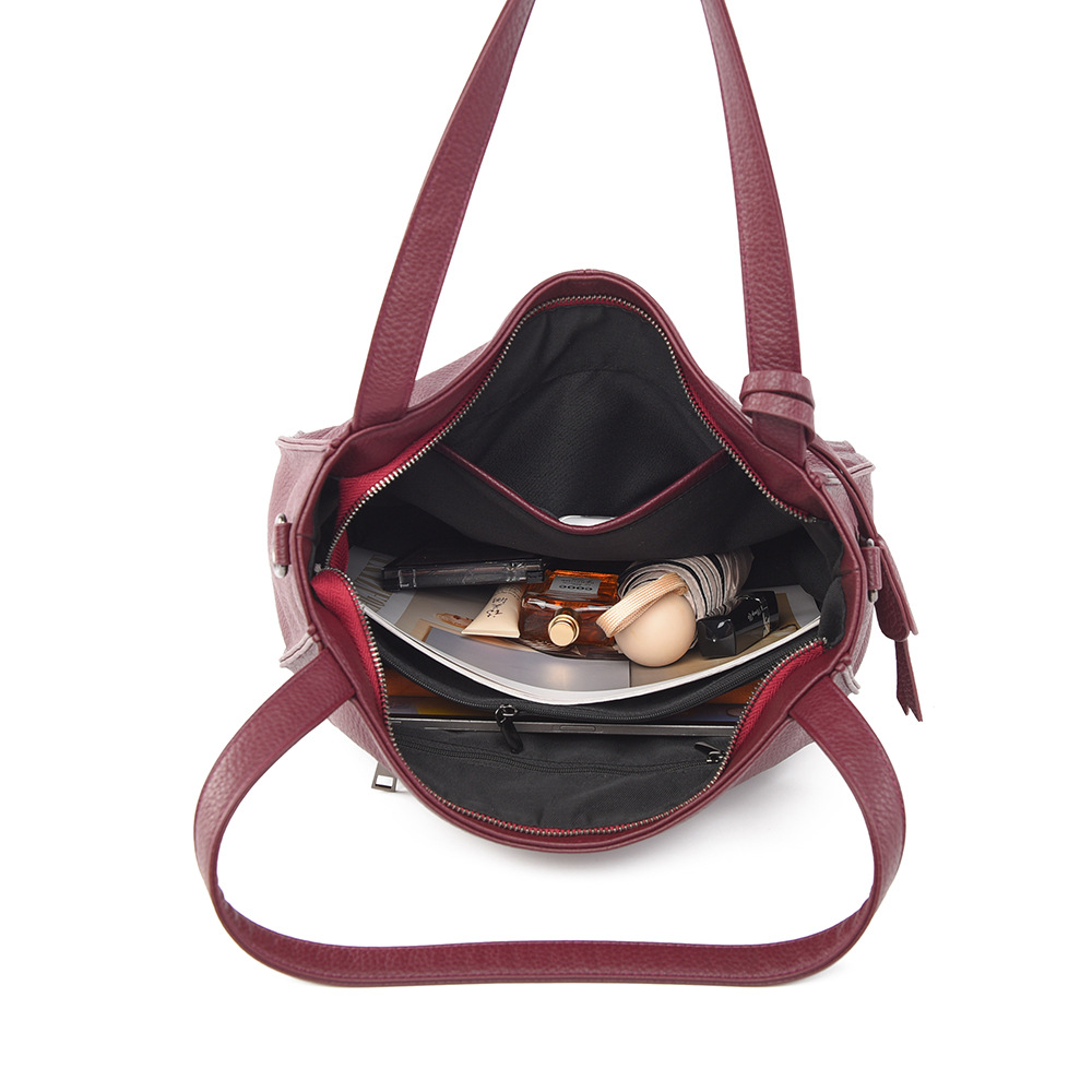 New Stylish And Simple Tote Bag, Large Capacity Soft Leather Tote Bag, Sophisticated Commuter Crossbody Bag For Women._voghion.com
