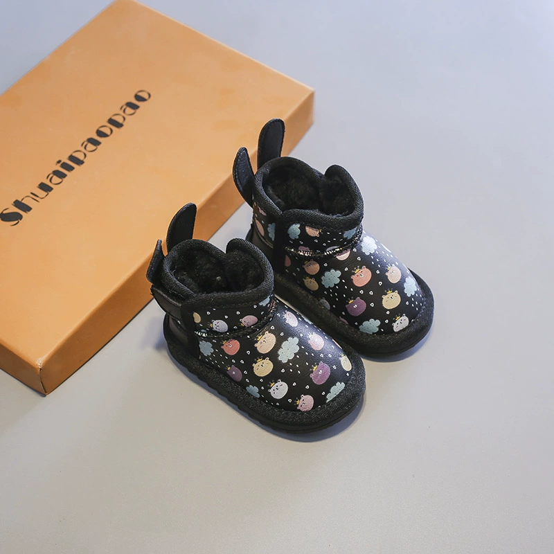 Children's demi-season shoes, footwear for early age, warm low boots, soft sole