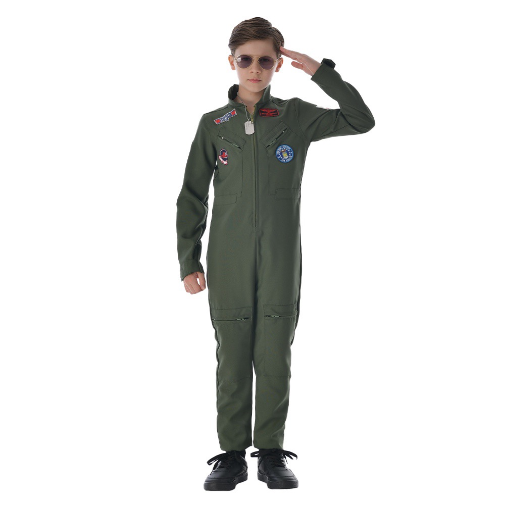 2022 Halloween nuevo Top Gun Ling Yun mismo estilo de los niños ropa del funcionamiento piloto kindergarten grupo actividades