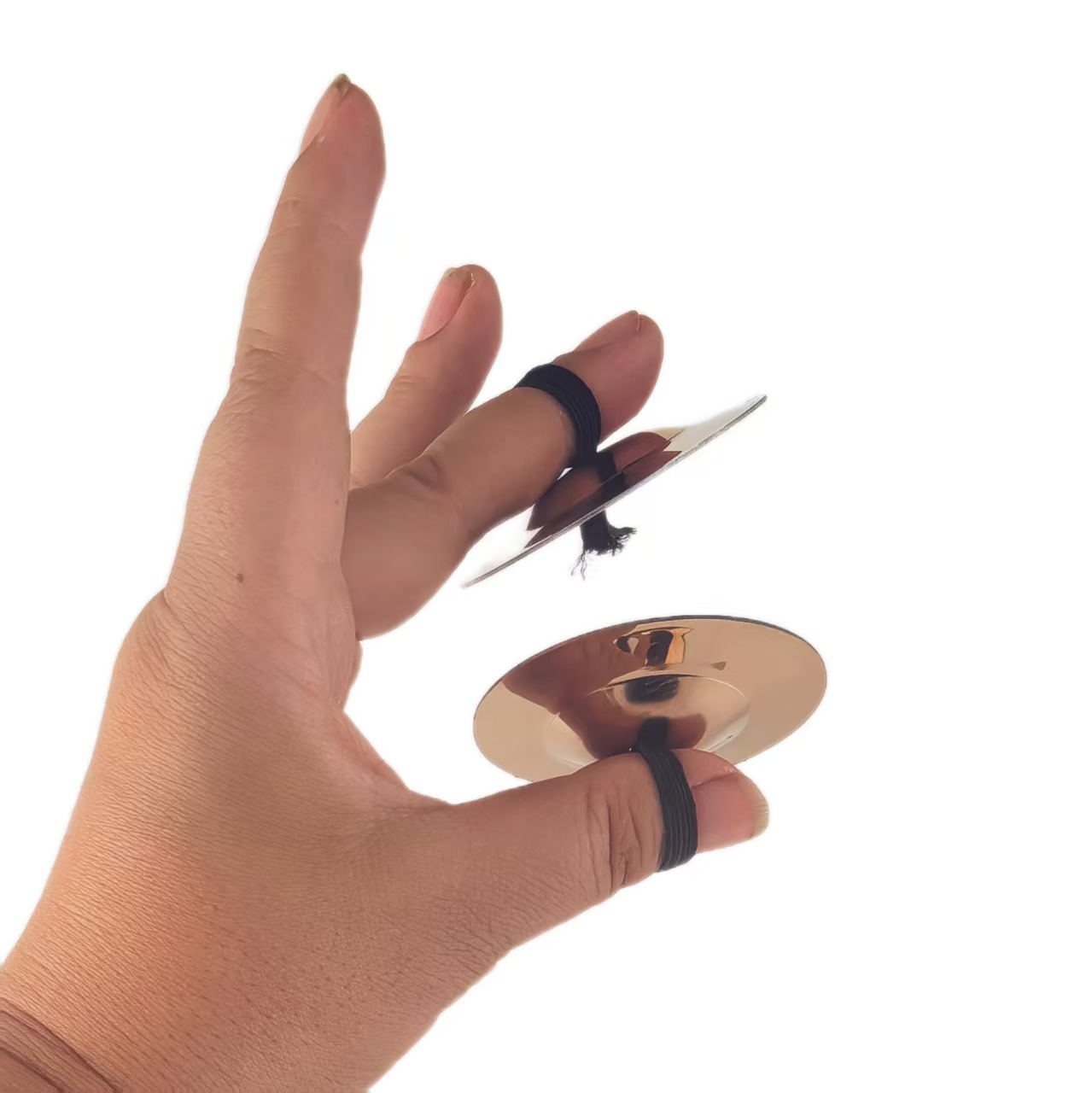 Danza del vientre dedo dial dedo (1 par) dedo tazón mano dial danza mano decoración apoyos Orff