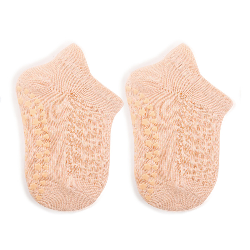 Calcetines de bebé para niños primavera nuevos calcetines de piso antideslizantes de silicona para bebés recién nacidos calcetines de algodón para niños de media pantorrilla