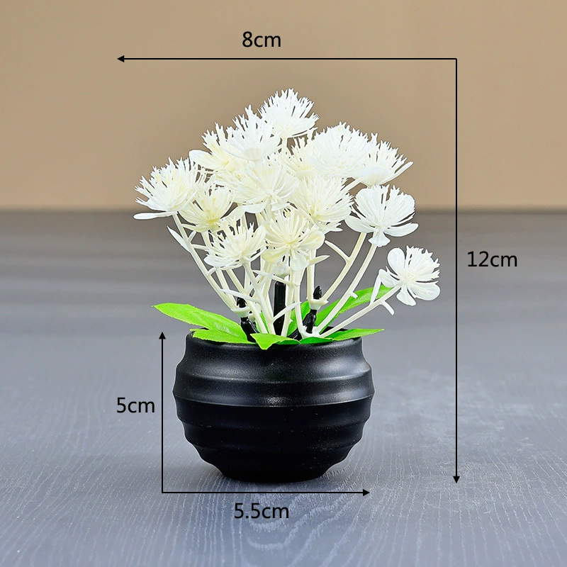 Plastic artificial plant, decorations for office, small pot, (Cross-border trading)