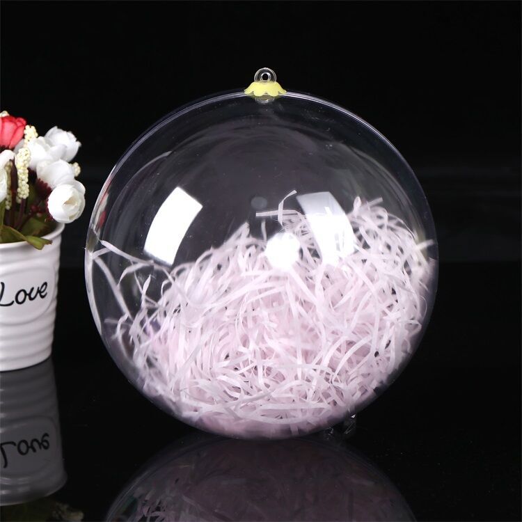 卸売 6-20 センチメートル透明プラスチックボール中空ボール結婚式のキャンディ包装ボール結婚式クリスマス新年の装飾ボール