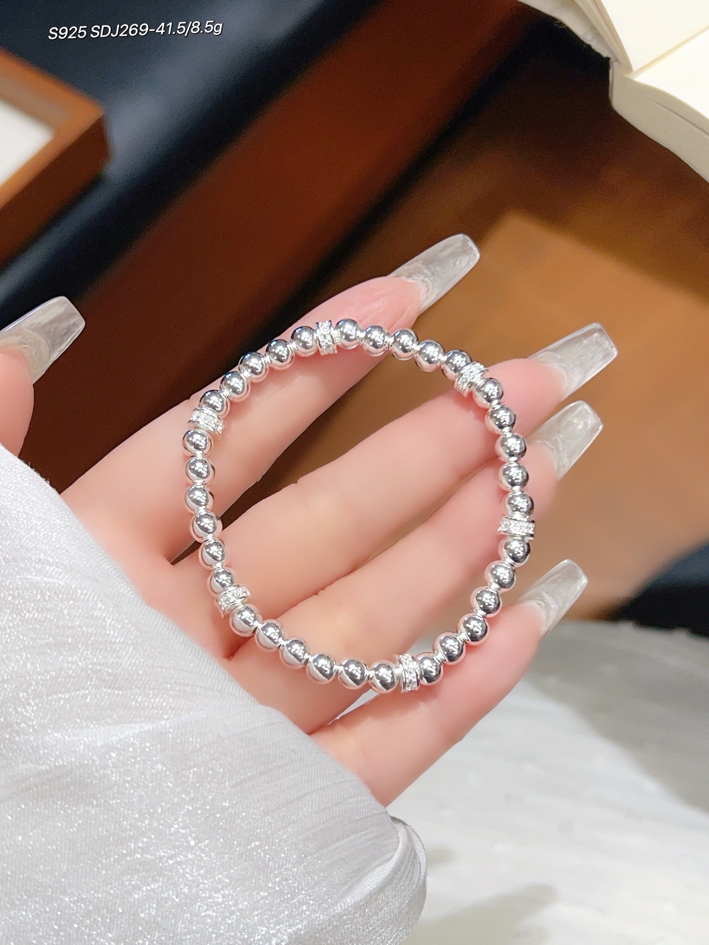 S925 pulsera de mariposa de amatista de plata esterlina joyería de plata femenina con cuentas diseño de nicho pulsera de cristal rosa regalo para novia