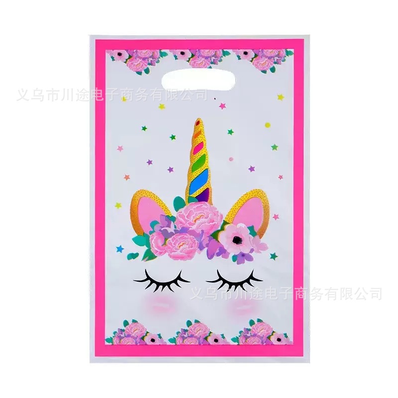 Fábrica directa bolsa de regalo de dibujos animados para niños fiesta de cumpleaños bolsa de regalo película perlada bolsa de regalo PE ahora