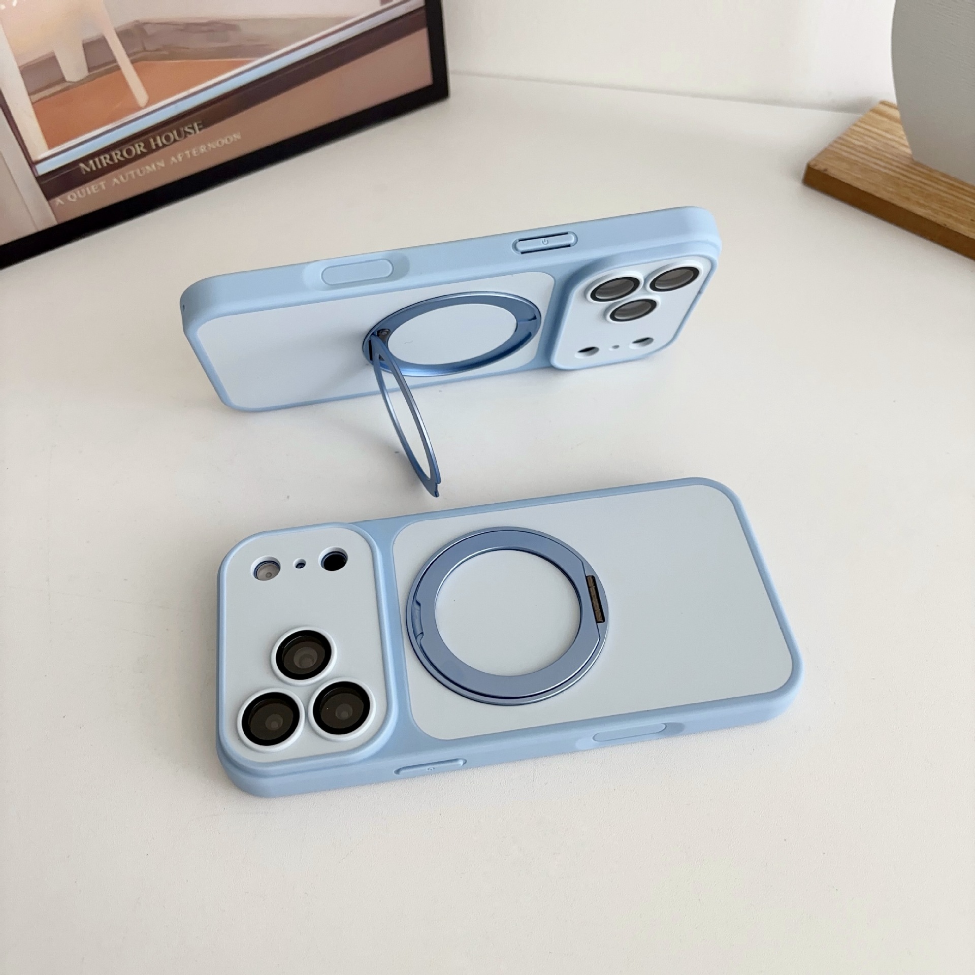 Funda Magnética con Soporte Giratorio para iPhone 18 Pro / 17 / 16 de PC Antigolpes