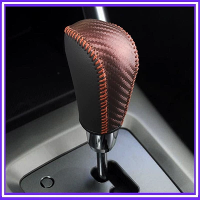 Sürətlər qutusu və əl tormozu başlıqları – Suitable for Subaru Forester - 04-09-models-of-legacyoutback-brown-carbon-genuine-leather