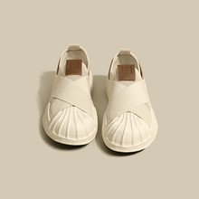 【RuoJi】厚底贝壳头溶解帆布鞋2023年新款休闲小白鞋板鞋女春季