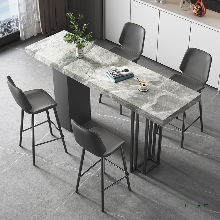 Light Luxury Slate Bar Table, Home Open Kitchen Island, Internet Celebrity Dining Table, Integrated Simple Partition High Table