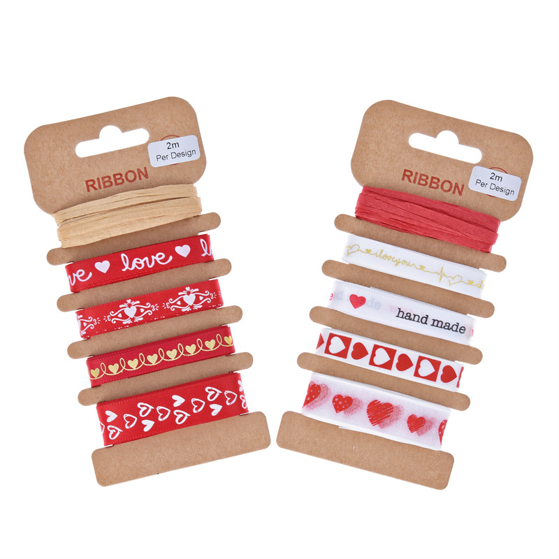 Decoración del día de San Valentín chino Cinta Roja arco material Cinta de embalaje de regalo de San Valentín de Amazon